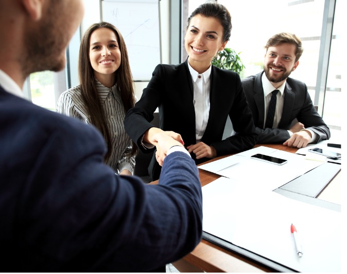 business-people-shaking-hands-finishing-up-meeting-picture-id618329156